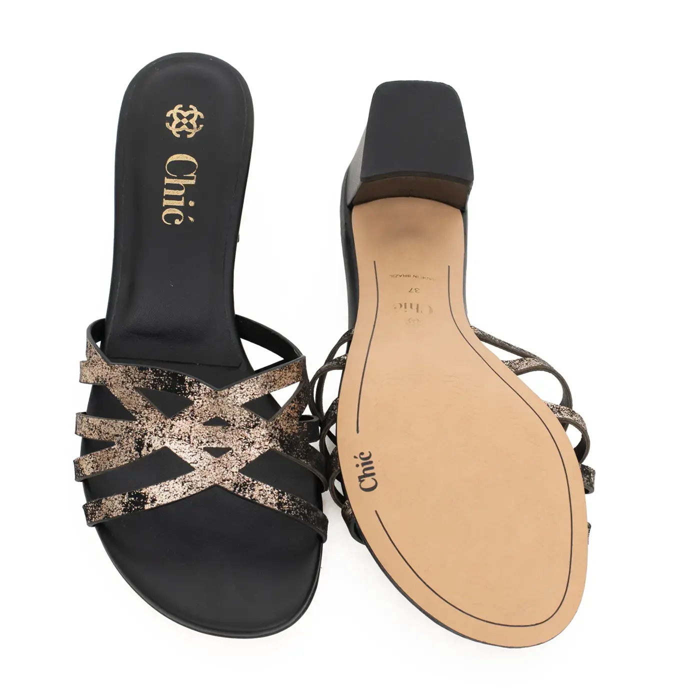 Open Toe Heeled Slippers
